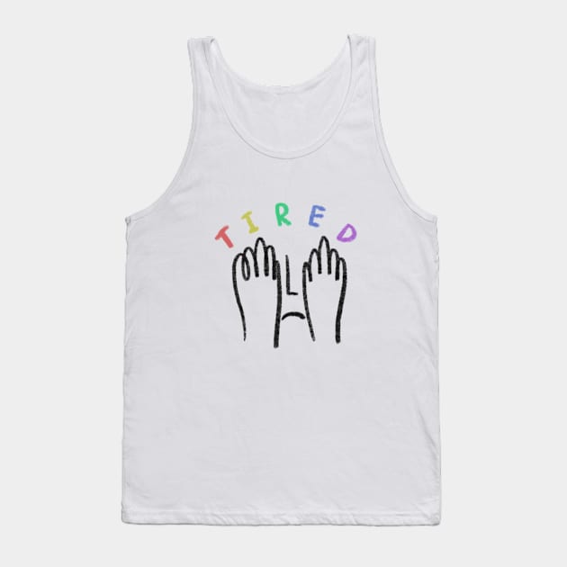 TIRED Tank Top by the quiet store